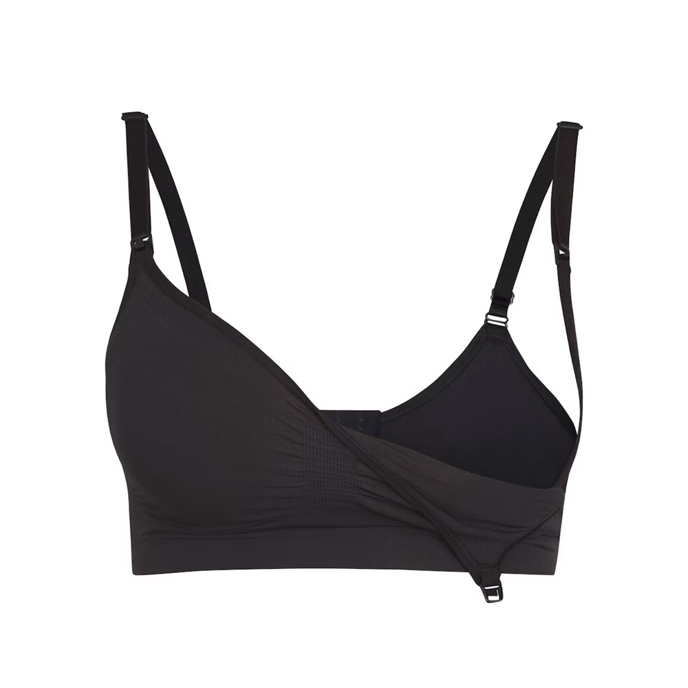 NEW! SKIMS Maternity Seamless Sculpt Nursing Bralette - Black/Onyx